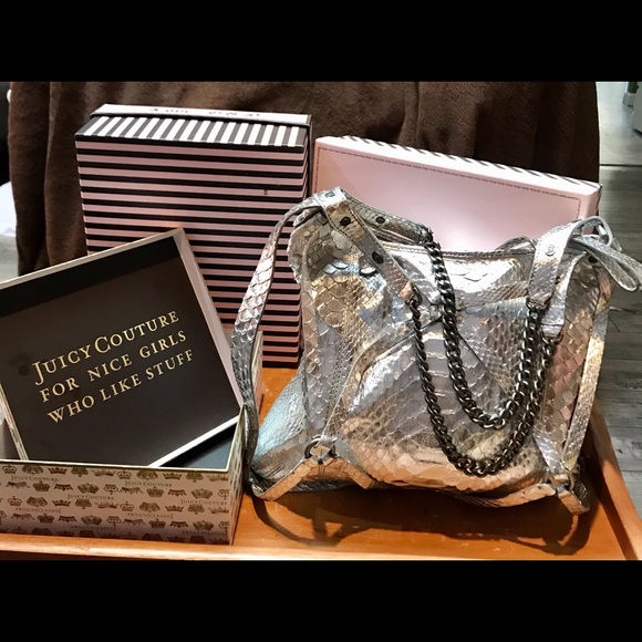 SOLD Juicy Couture vintage leather bag PYTHON - Picture 5 of 10